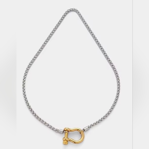 Elegant Gold and Silver Necklace - Picture 6 of 6